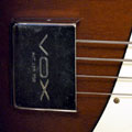 1965 Vox Bassmaster bass - compensating bridge detail