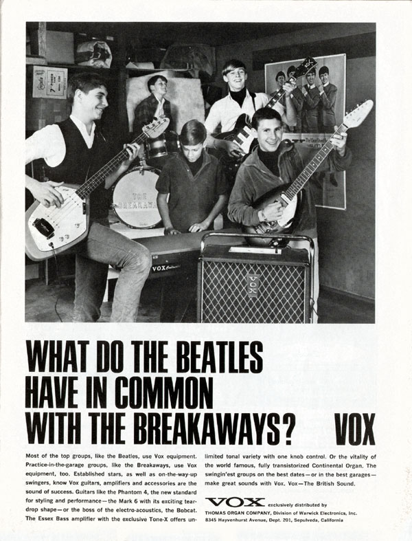 Vox advertisement 1966 What do the Beatles have in common with the 