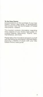 1981 Gibson Victory bass owners manual page 3