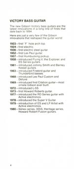 1981 Gibson Victory bass owners manual page 4