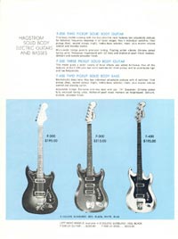 1968 Hagstrom guitar catalogue page 4