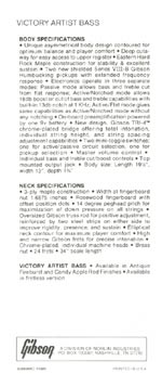 1981 Gibson Victory bass owners manual page 7