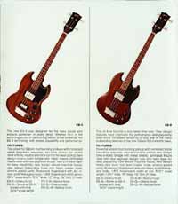 1972 Gibson bass catalogue page 4