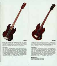1972 Gibson bass catalogue page 5