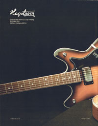 1975 Hagstrom guitar catalogue back cover