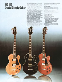 1975 Hagstrom guitar catalogue page 6