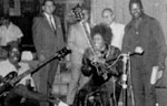 Jimi Hendrx, Ed Gregory, and Curtis Knight at Studio 76