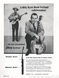 1957 advertisement for the Gibson Byrdland