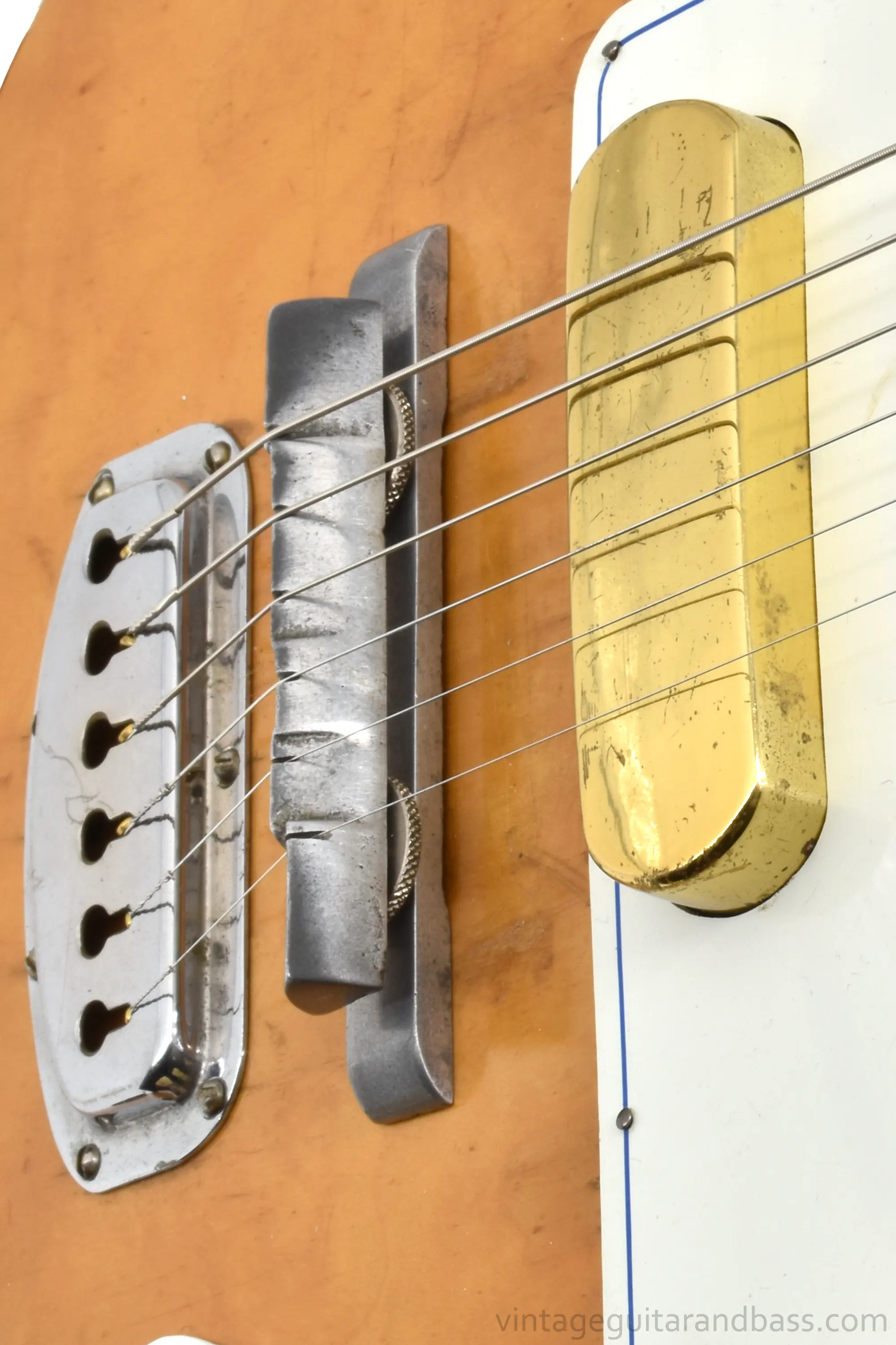 1958 Antoria EG-90 tailpiece, bridge and pickup