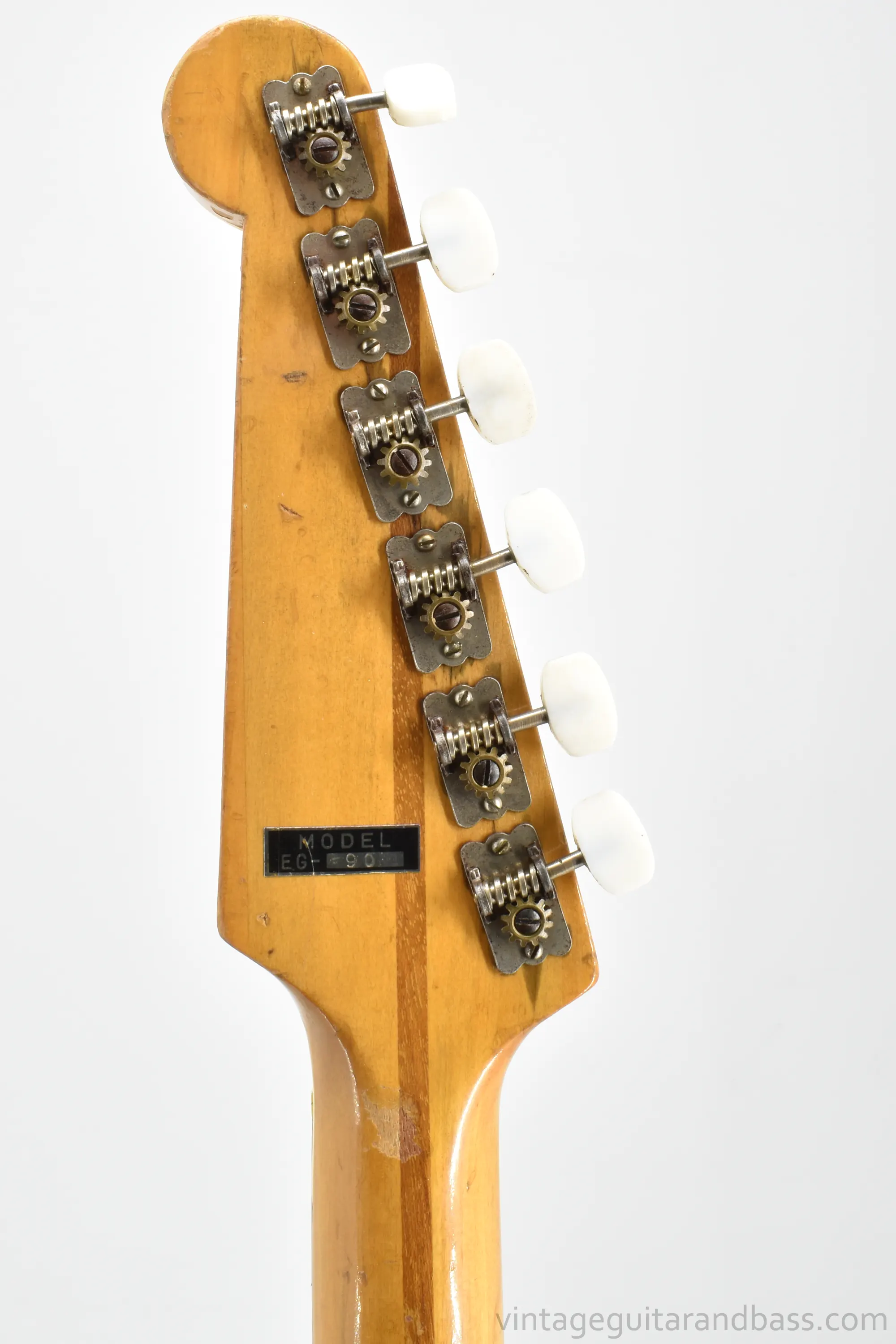 1958 Antoria EG-90 headstock reverse