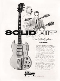 1961 Gibson advertisement with Les Paul and Mary Ford