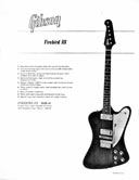 1963 Gibson Firebird III promo sheet