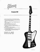 1963 Gibson Firebird VII promo sheet