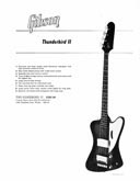 1963 Gibson Thunderbird II promo sheet