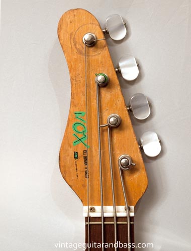 1963 Vox Clubman bass - headstock detail