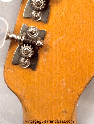 1963 Vox Clubman bass - tuning key and serial number detail