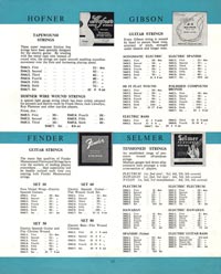 1964 Selmer Gibson and Fender guitar catalog page 17
