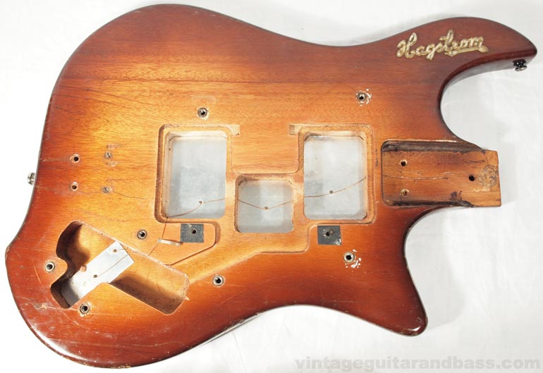 1964 Coronado bass body with scratchplate removed