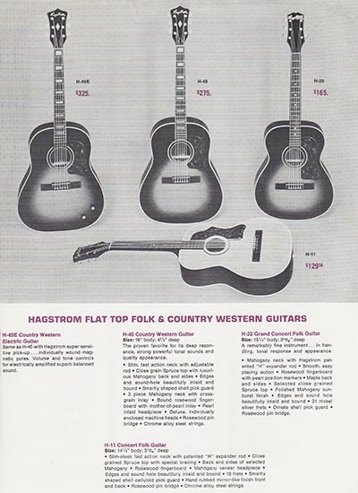 1966 Hagstrom guitar catalog page 6
