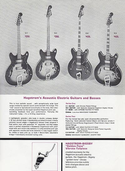 1966 Hagstrom guitar catalog page 7
