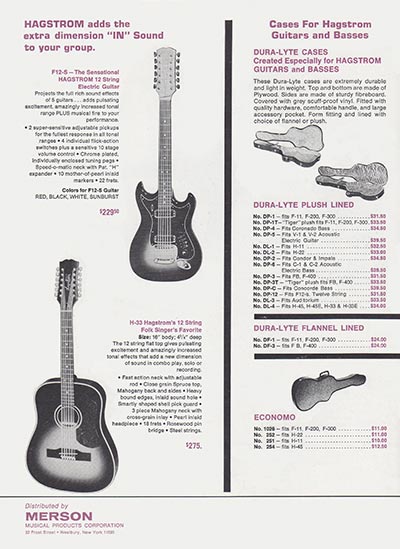 1966 Hagstrom guitar catalog page 8