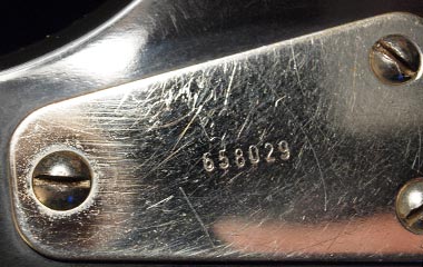 Hagstrom Coronado neck plate with serial number