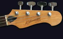 Kalamazoo KB bass headstock - front view