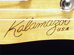 Kalamazoo KB bass headstock logo