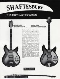 1969 Shaftesbury guitar catalog page 3
