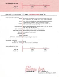 1969 Les Paul Personal / Professional owners manual page 6