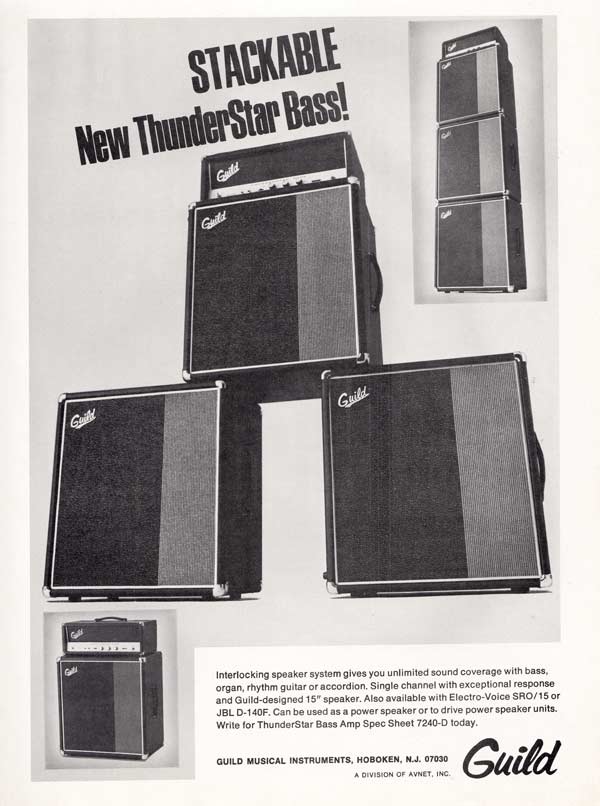 Guild advertisement (1970) Stackable - New Thunderstar Bass