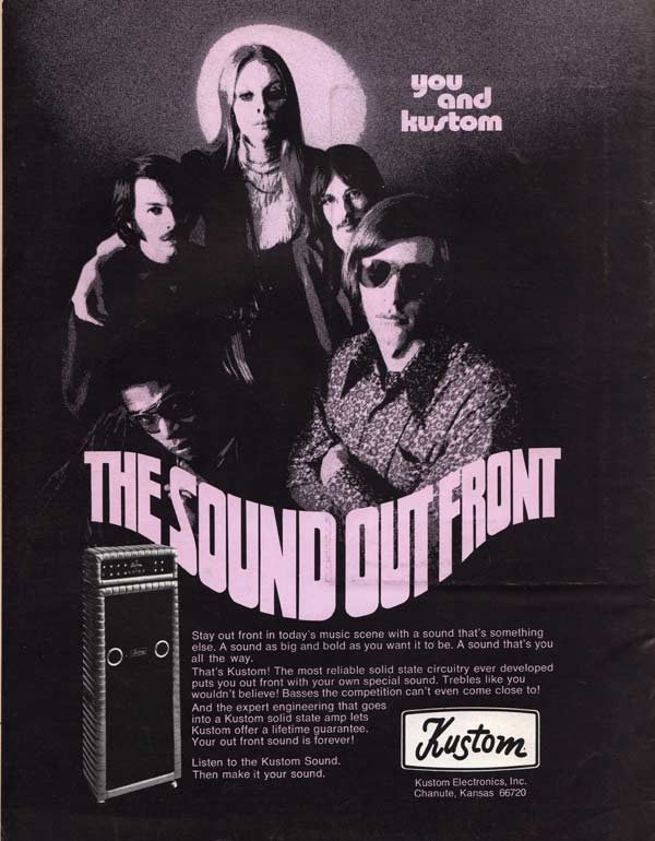 Kustom advertisement (1970) You and Kustom - the Sound Out Front