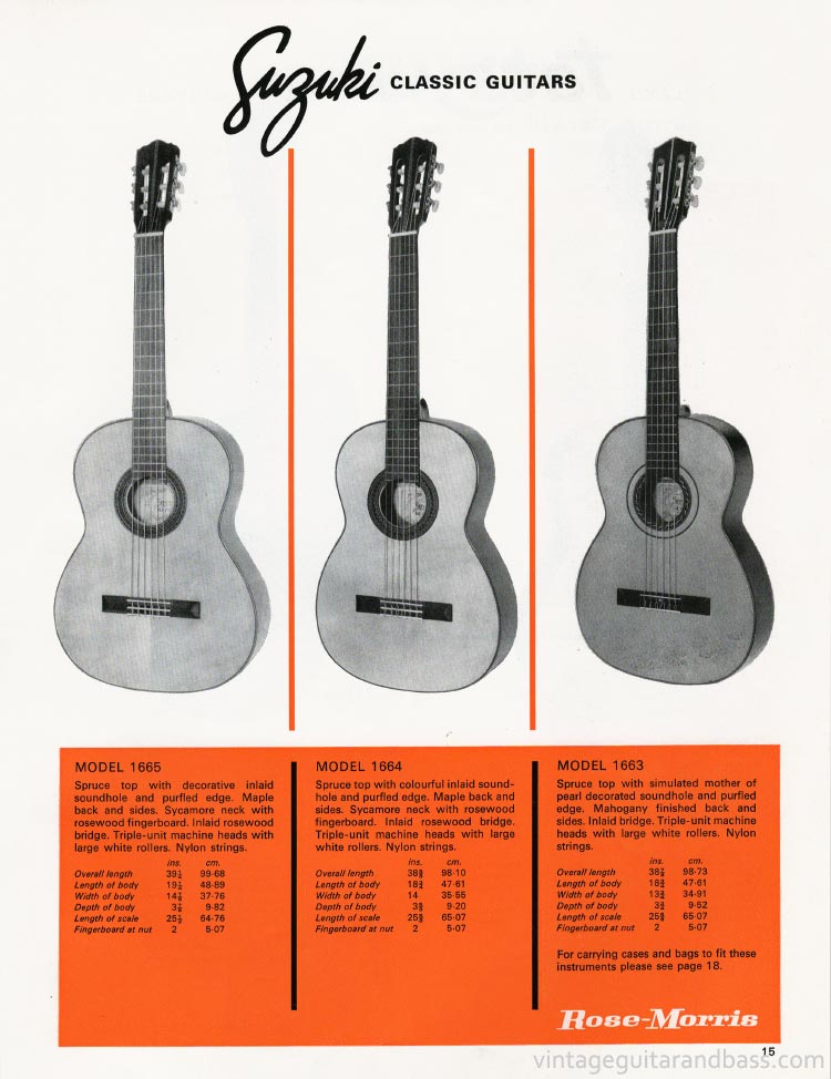 1970 Rose-Morris guitar and bass catalog - page 15 - Suzuki