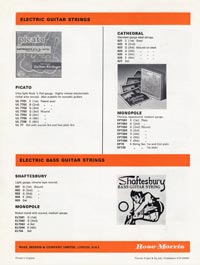 1970 Rose-Morris guitar catalog page 20