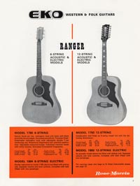 1970 Rose-Morris guitar catalog page 7