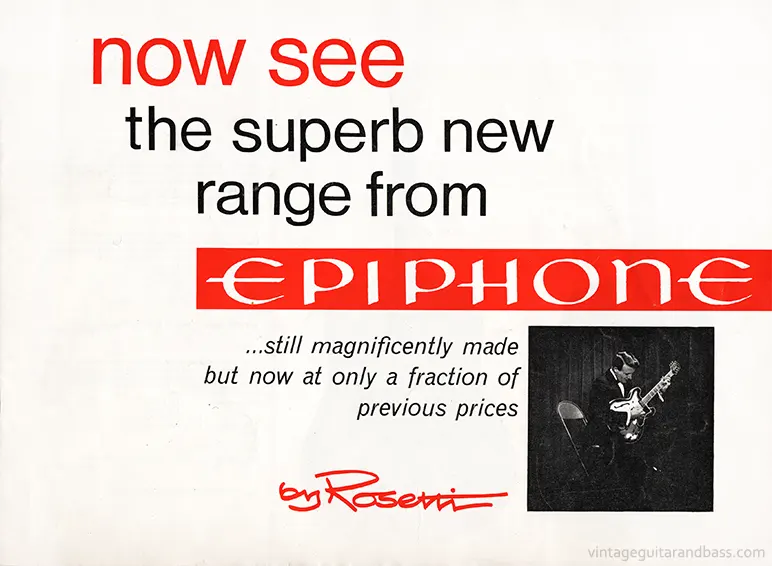 1970 Rosetti Epiphone catalog front cover