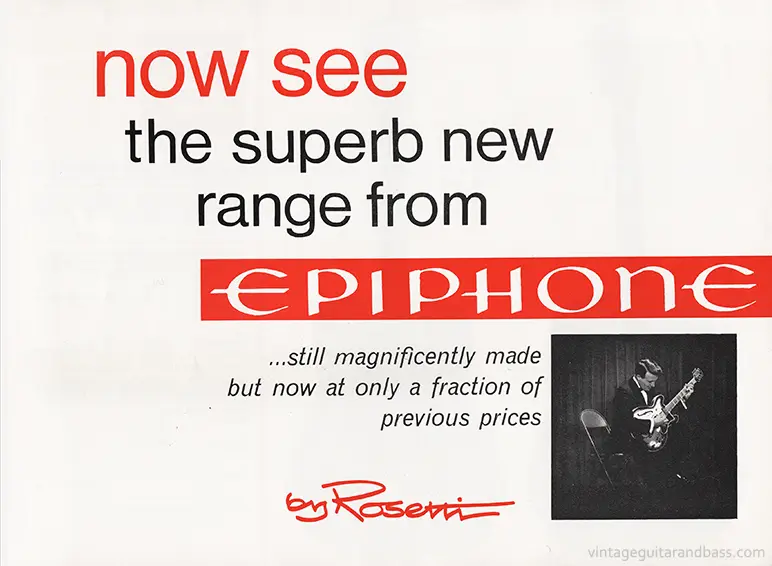 1970 Rosetti Epiphone catalog front cover