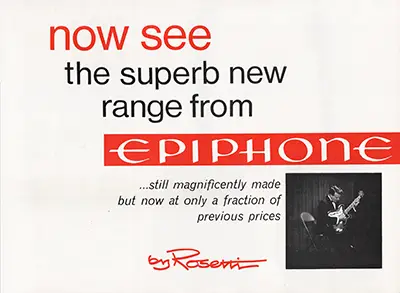 1971 Rosetti Epiphone catalogue front cover