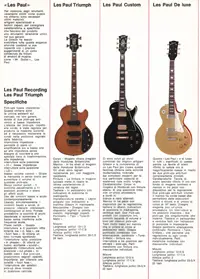 1971 Gibson / Monzino guitar catalog page 2 - Gibson Les Paul series