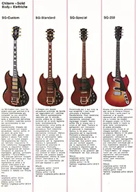 1971 Gibson / Monzino guitar catalog page 3 - Gibson solid body series