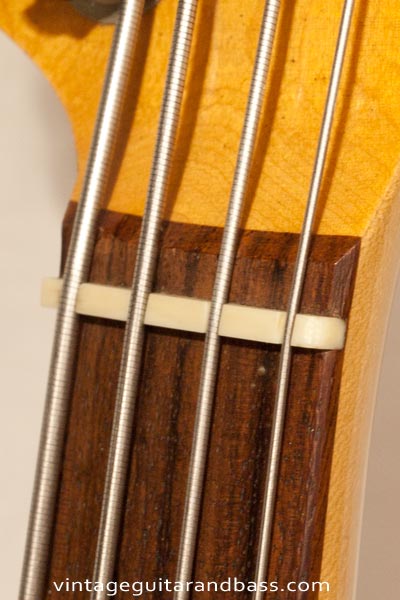 1972 Fender Precision bass nut detail