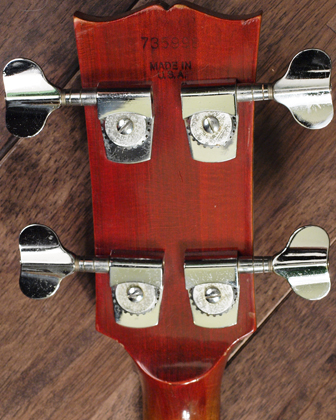 1972 Gibson EB-3L headstock reverse