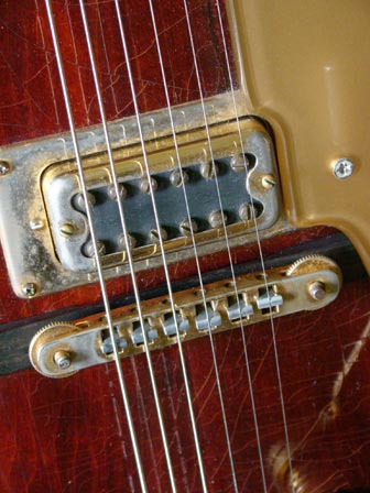 1976 Chet Atkins Gretsch Country Gentleman - bridge and bridge pickup detail