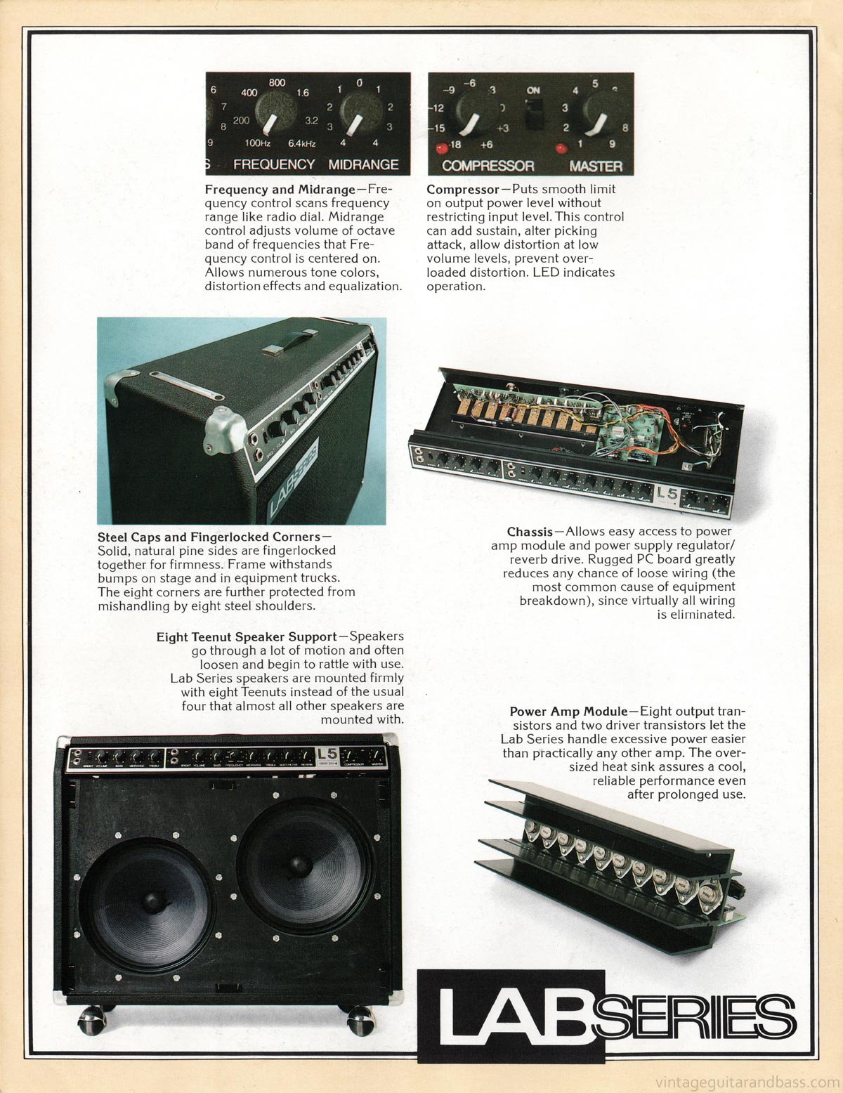 1977 Lab Series L4 promo sheet, description