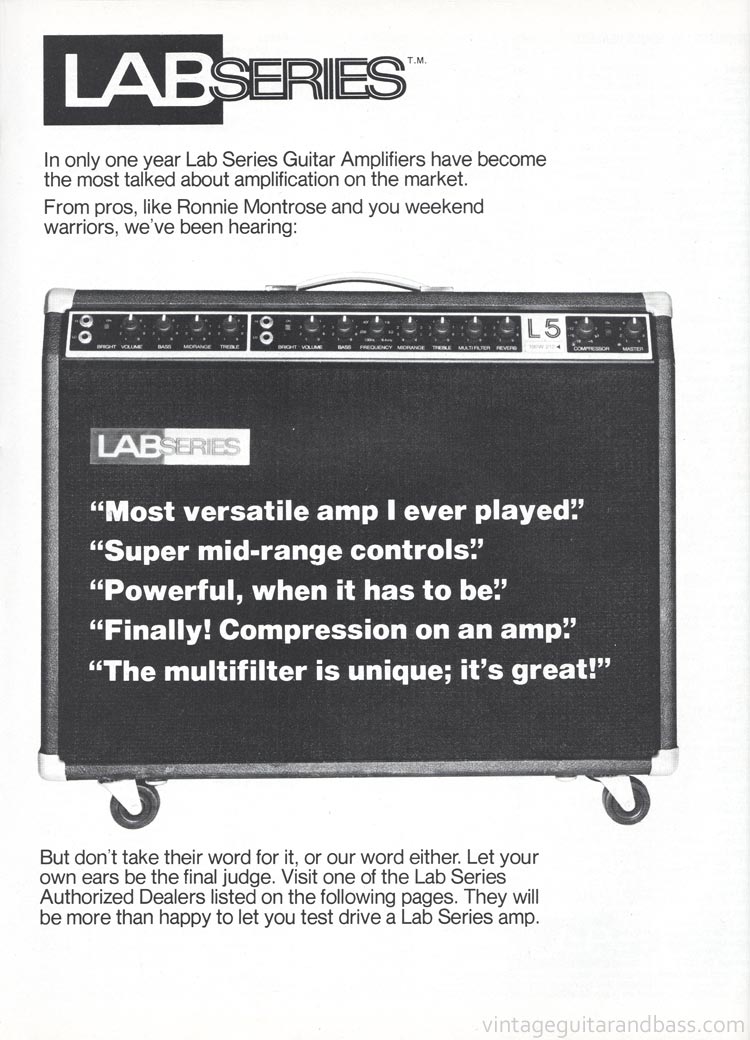 Gibson advertisement (1978) LAB Series