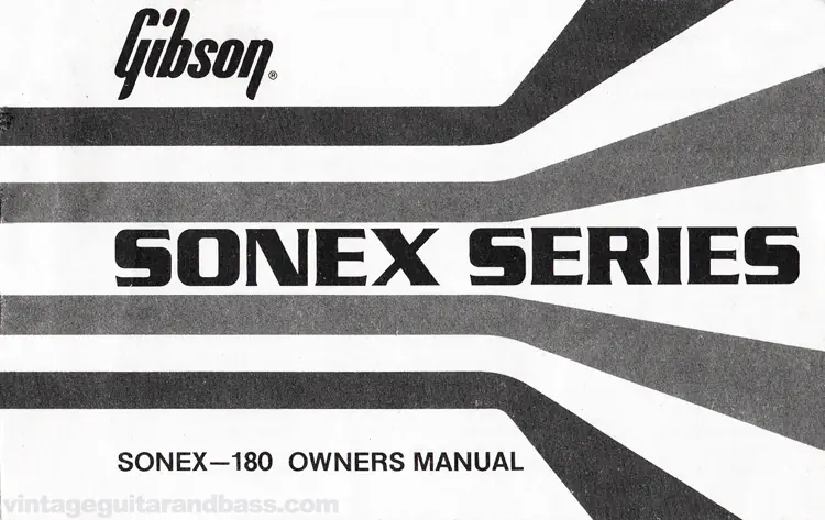 1980 Gibson Sonex owners manual - front cover