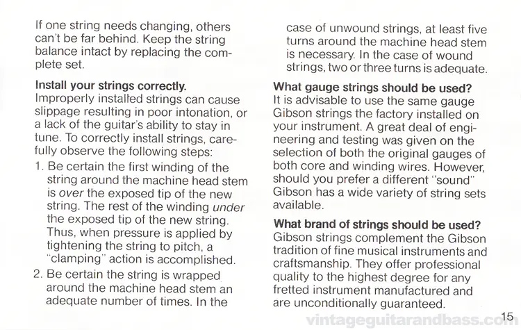 1980 Gibson Sonex owners manual - page 15