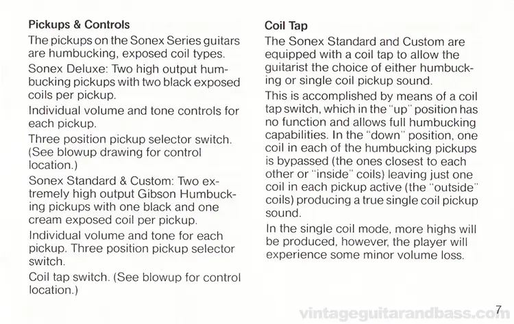 1980 Gibson Sonex owners manual - page 7