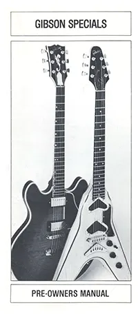 1981 Gibson Specials pre-owners manual front cover