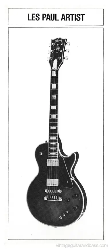 1981 Gibson Specials pre-owners manual insert - Gibson Les Paul Artist image
